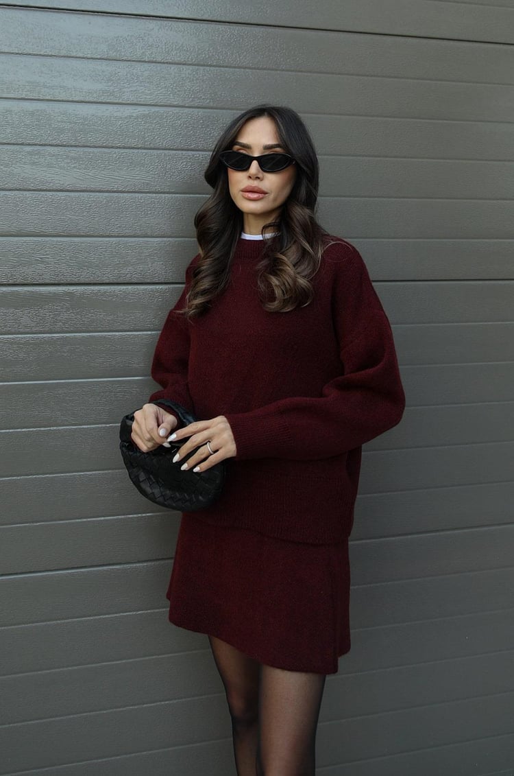 Noor | Dames tweedelige set met rok trui