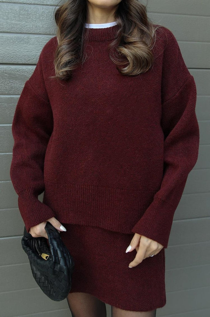Noor | Dames tweedelige set met rok trui