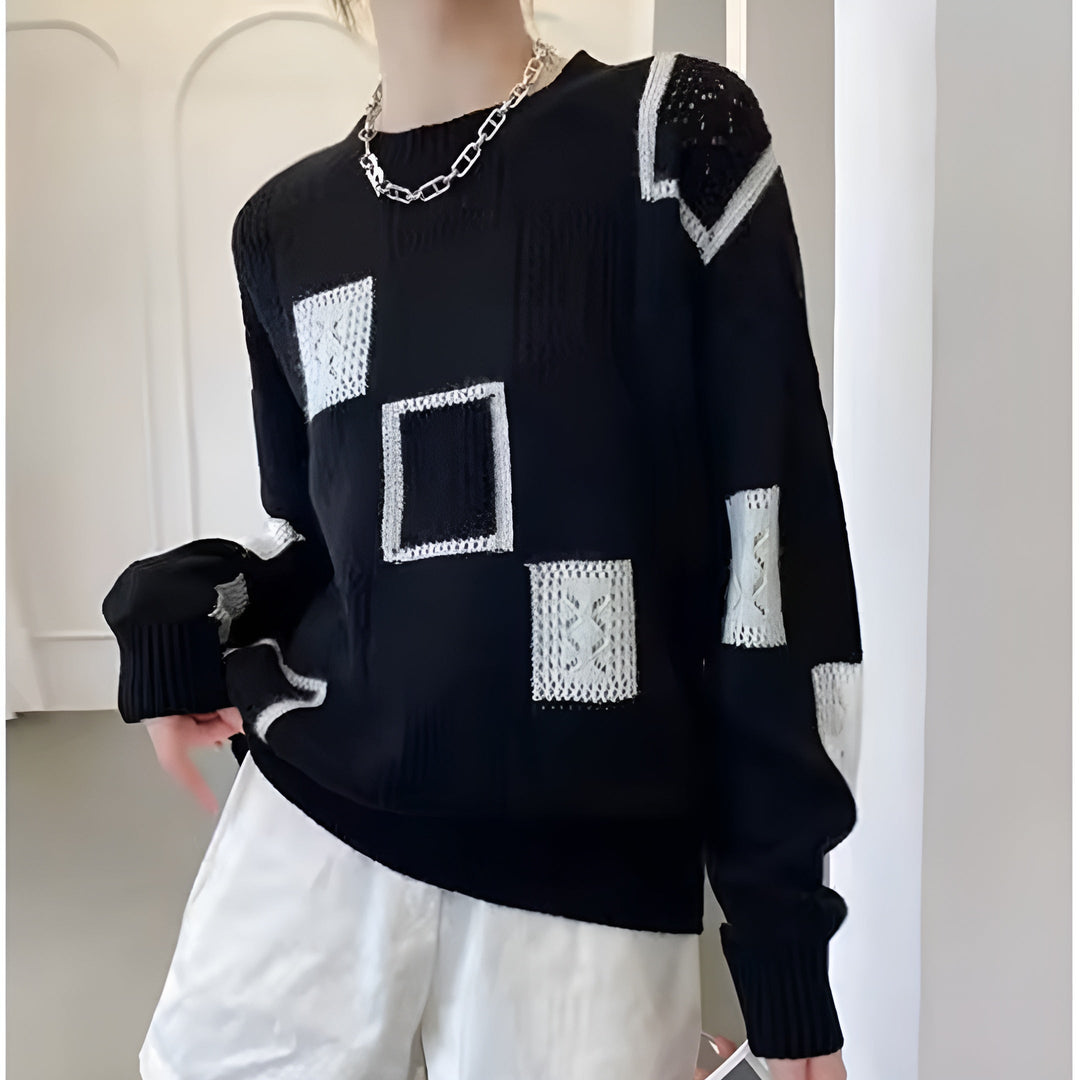 ALISSA – MODERNE PATCHWORK BREISWEATER