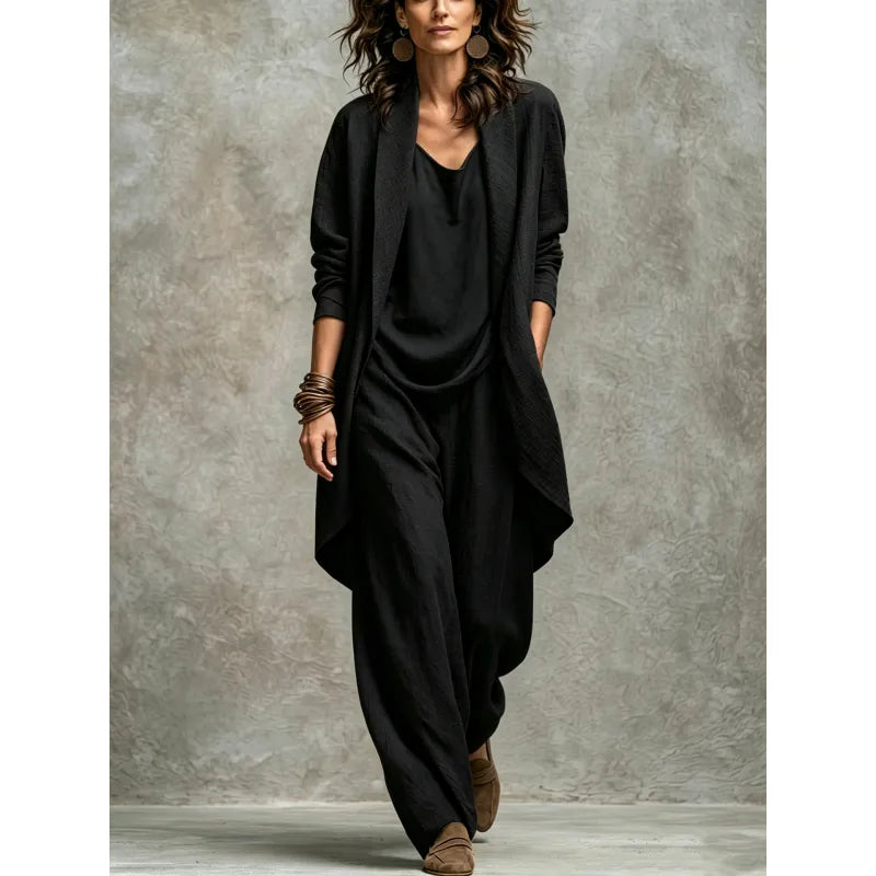 Julia | Dames Driedelige Set met Top en Broek