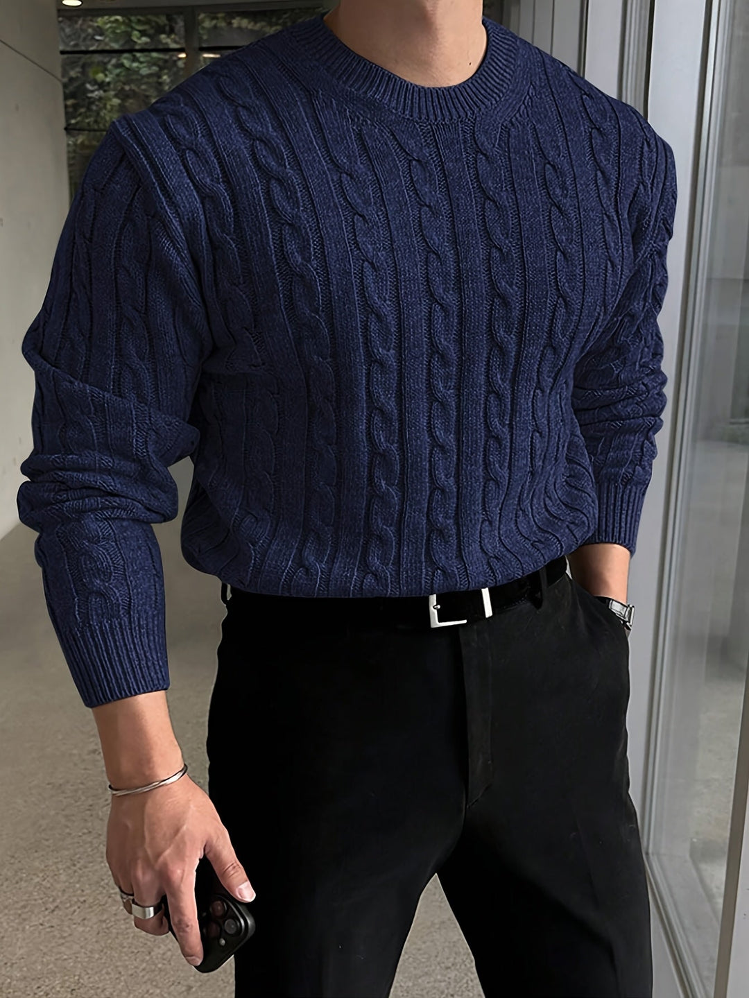 Preston | Gedraaide Kabel Pullover Trui