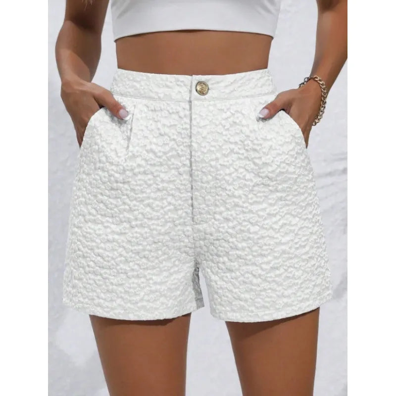 Jade | Damesshort met hoge taille en bloemenpatroon