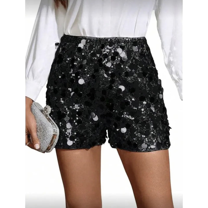 Anouk | Dames Shorts met Hoge Taille en PaillettenDames Shorts met Hoge Taille en PaillettenDames Shorts met Hoge Taille en PaillettenDames Shorts met Hoge Taille en PaillettenDames Shorts met Hoge Taille en Pailletten