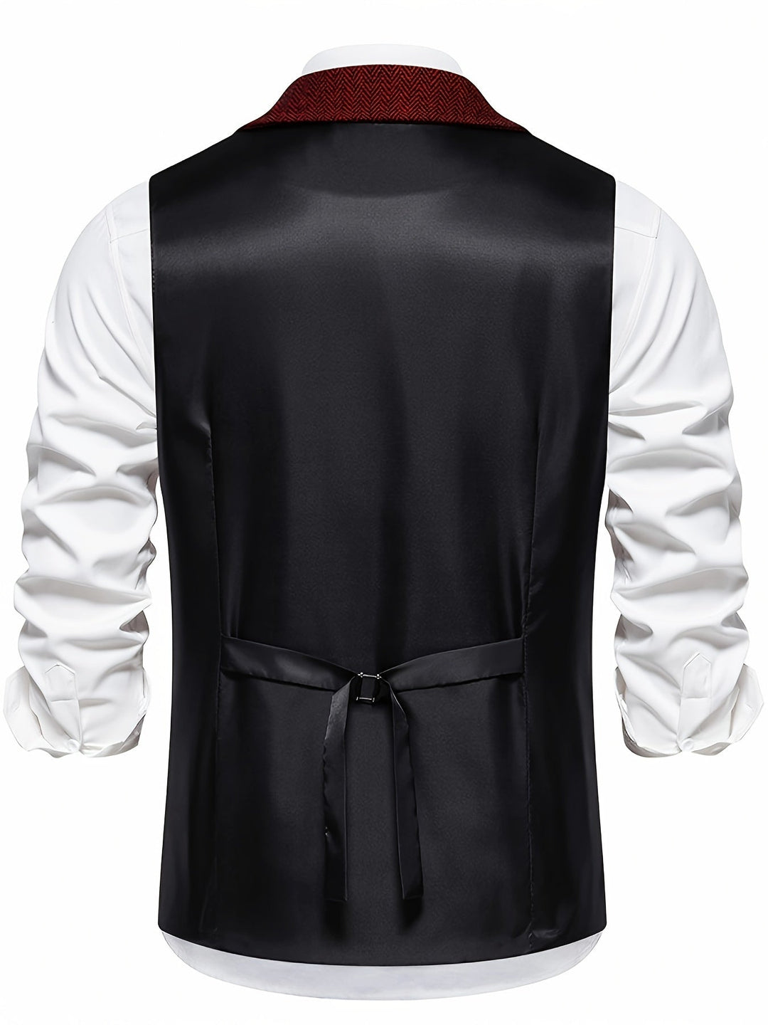 Edmund | Haringbone Effen Vest