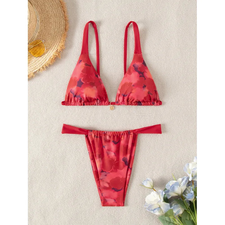 Carmen | Dames bikini met halterband en strikkoorden