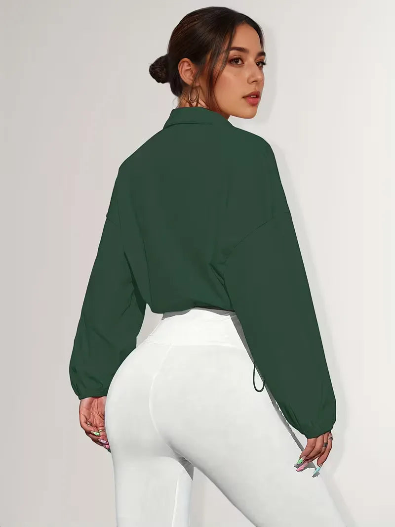 Track jacket met elastische manchetten