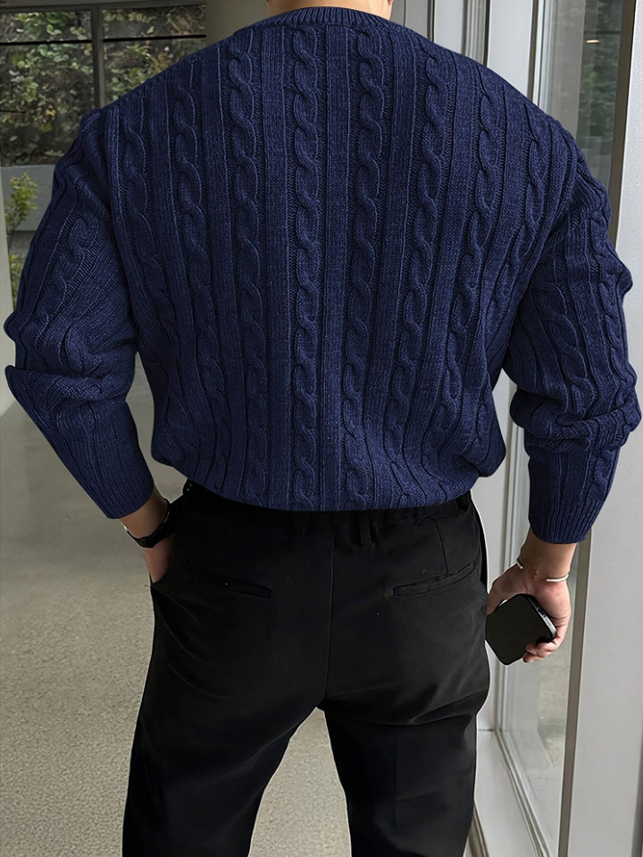 Preston | Gedraaide Kabel Pullover Trui