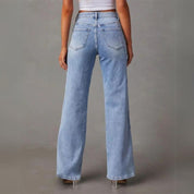 Eevi | Wijde Denim Broek Dames – Wijde Pijpen – Comfort Fit