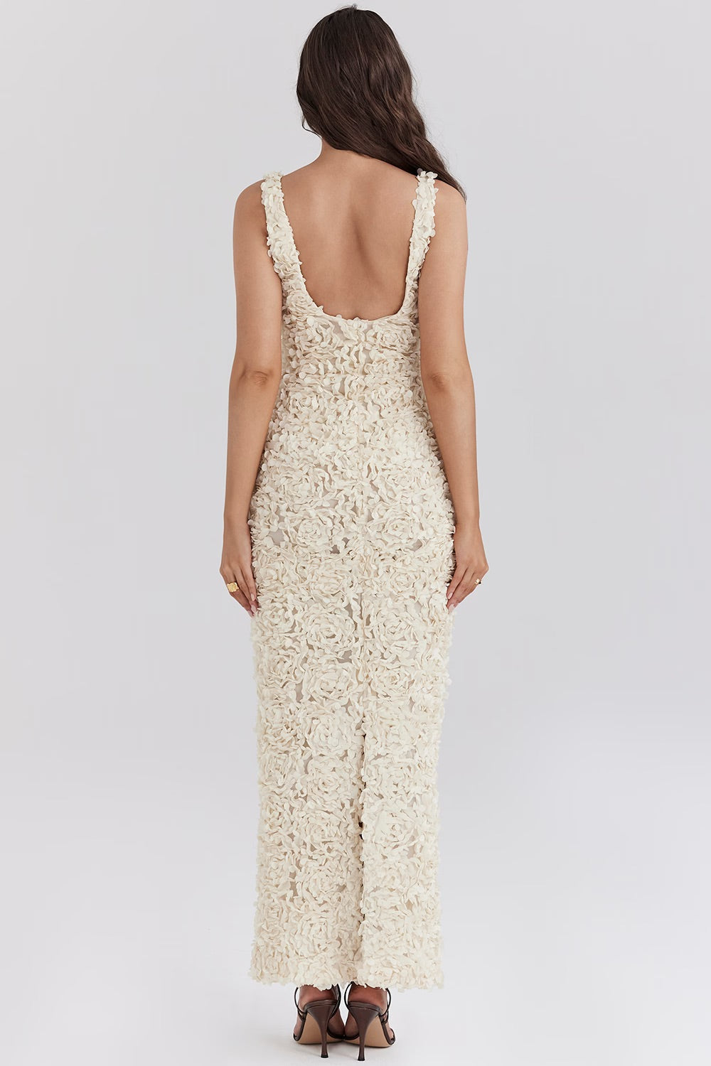 Giulia | Maxi Gala Jurk Met Rozenprint