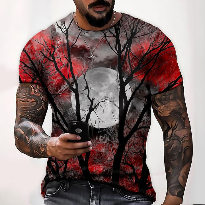 Jonah | Halloween Maan Graphic Crew Neck T-Shirt