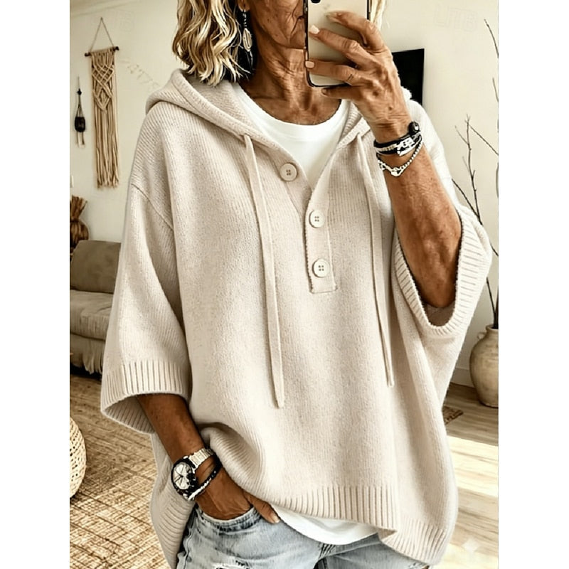 Brooklyn | Ontspannen Gebreide Hoodie Sweater