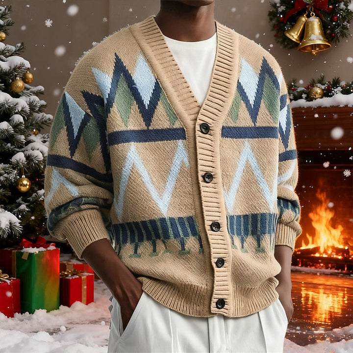 Marcus | Patroon Knopen Cardigan