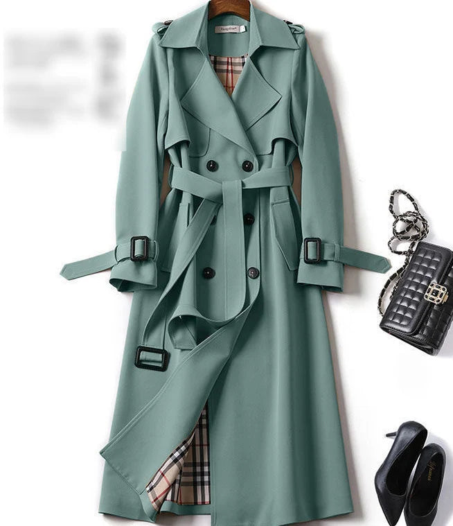 Alaina | Dames trenchcoat met ceintuur en knoopsluiting
