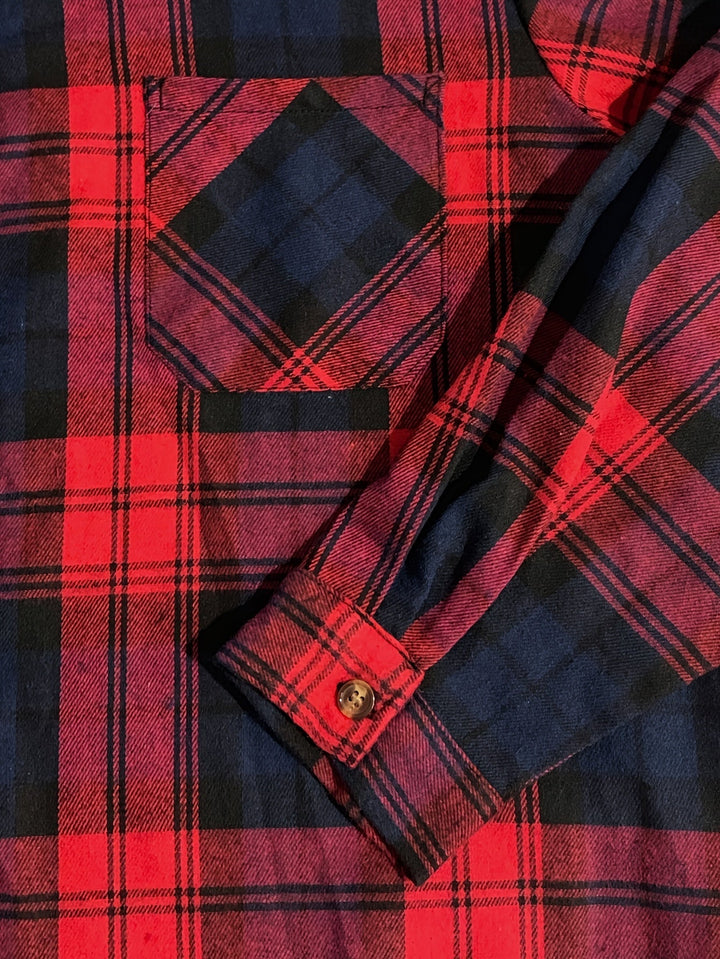 Braxton | Geruit Hooded Shirt