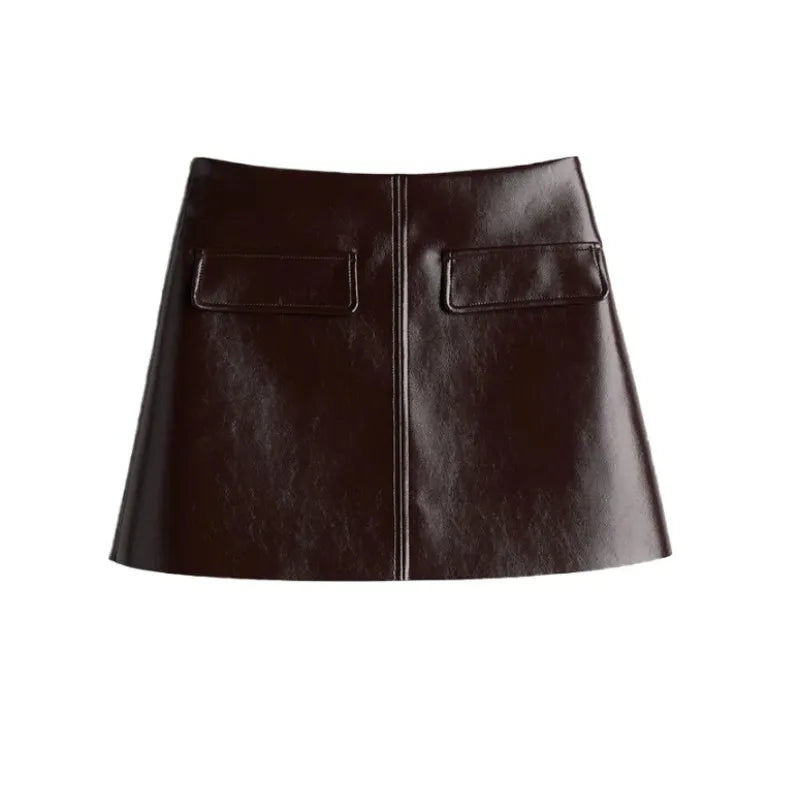 Eden | Damesrok met hoge taille en klepzakken