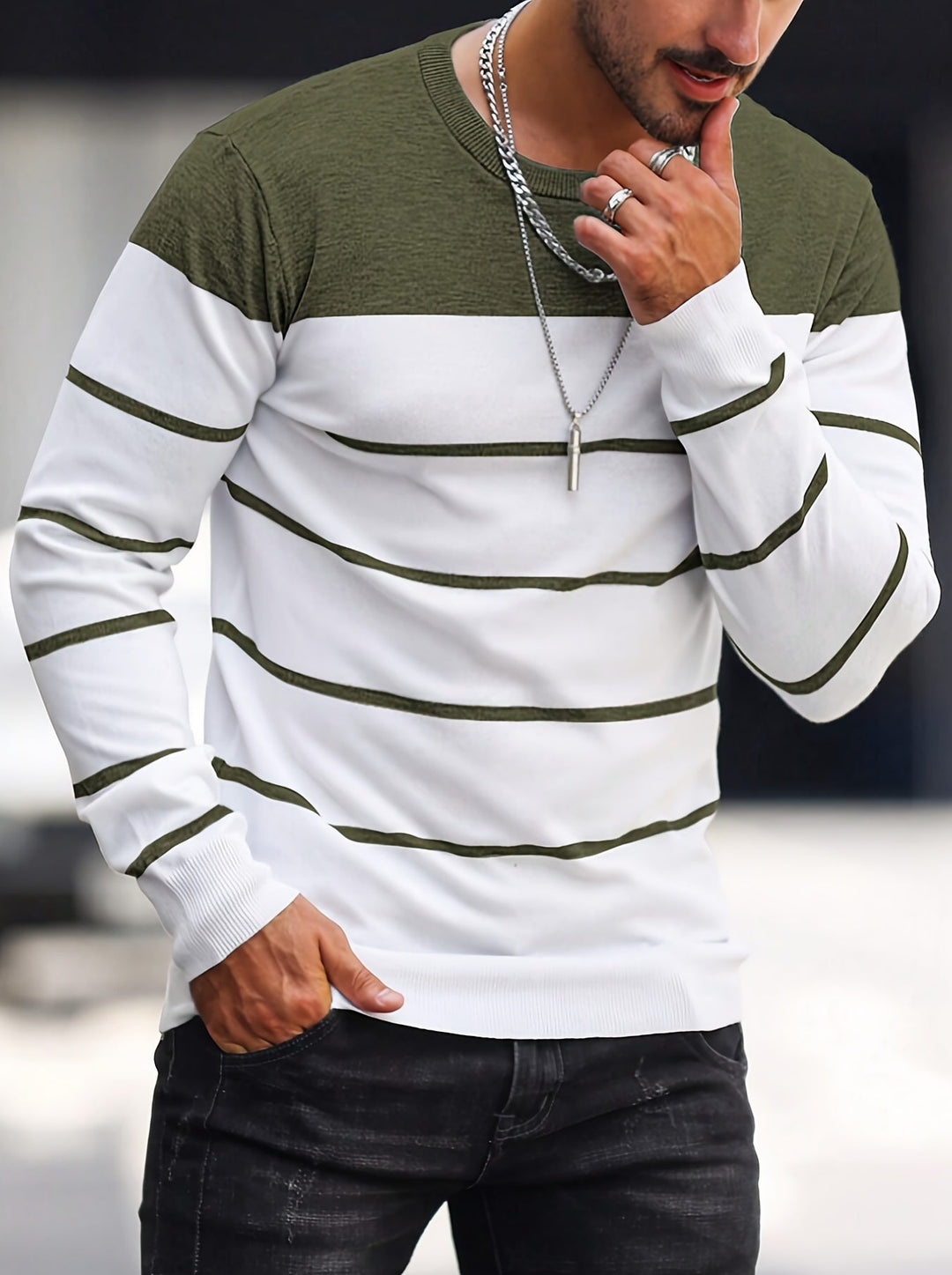 Henry | Gestreepte Crew Neck Trui