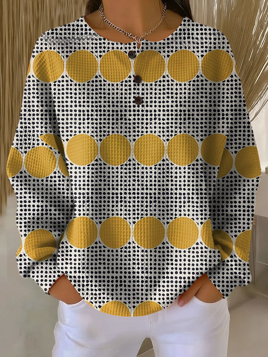 Thyra | Vintage Pullover met geometrisch patroon
