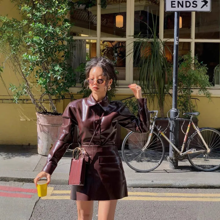 Eden | Damesrok met hoge taille en klepzakken
