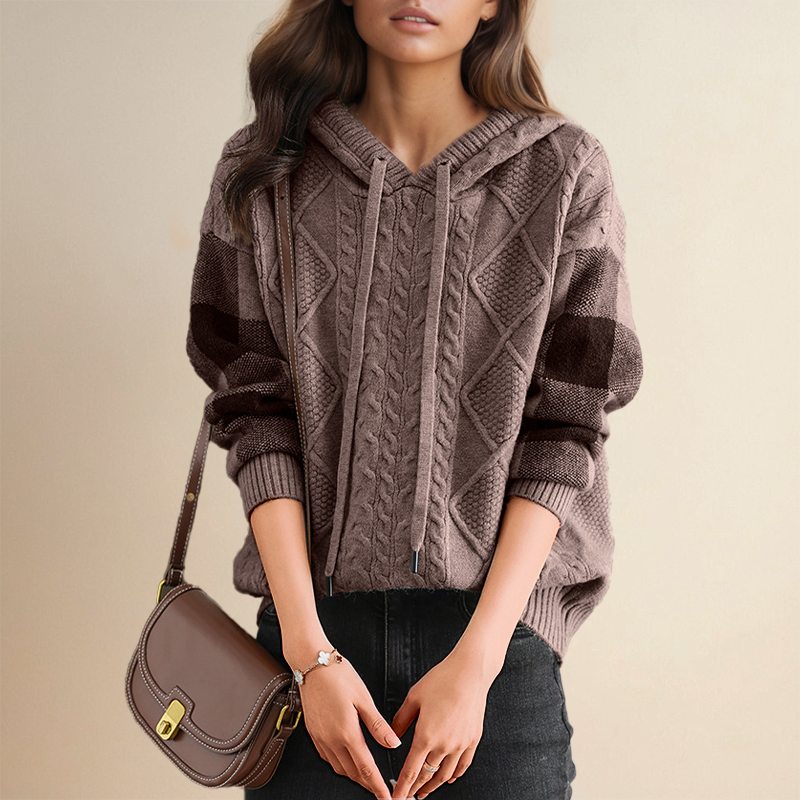 FABIOLA | JACQUARD-HOODEDPULLOVER