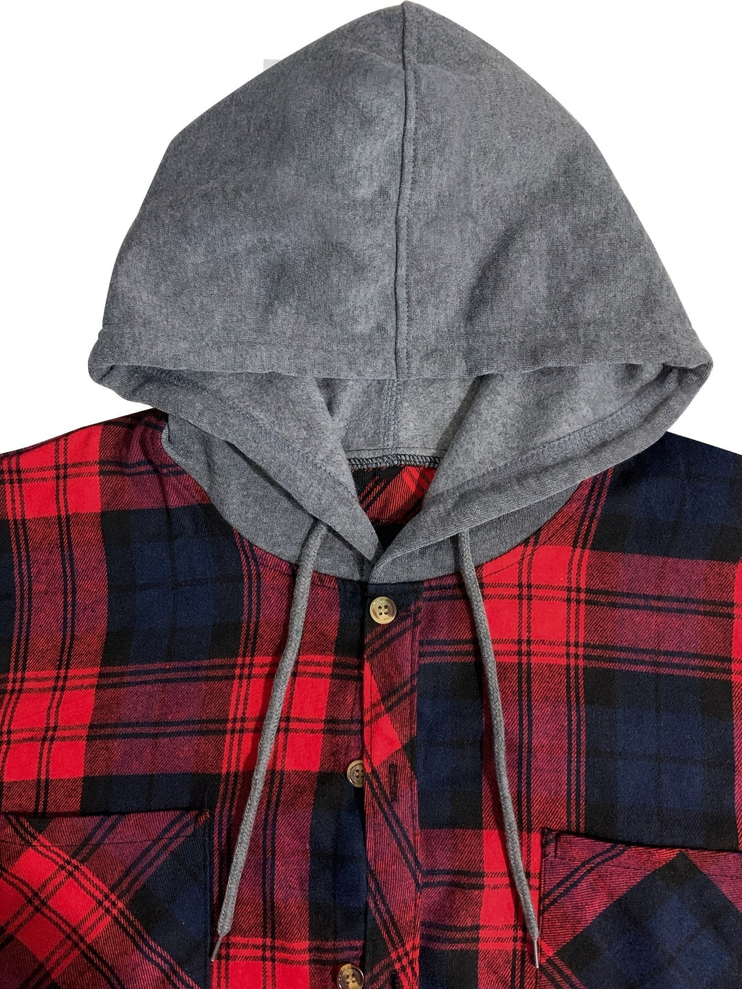 Braxton | Geruit Hooded Shirt