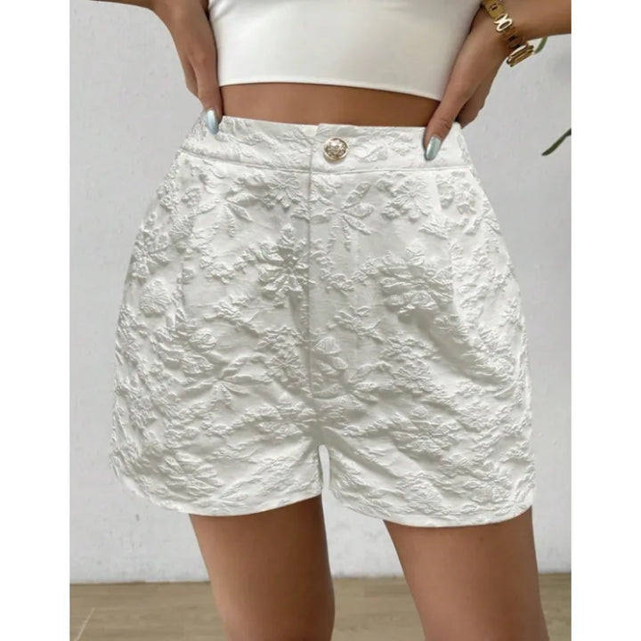 Jade | Damesshort met hoge taille en bloemenpatroon