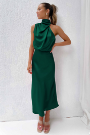 Rosalie | Chique Maxi Jurk Met Moderne Halslijn - Elegant en Vrouwelijk