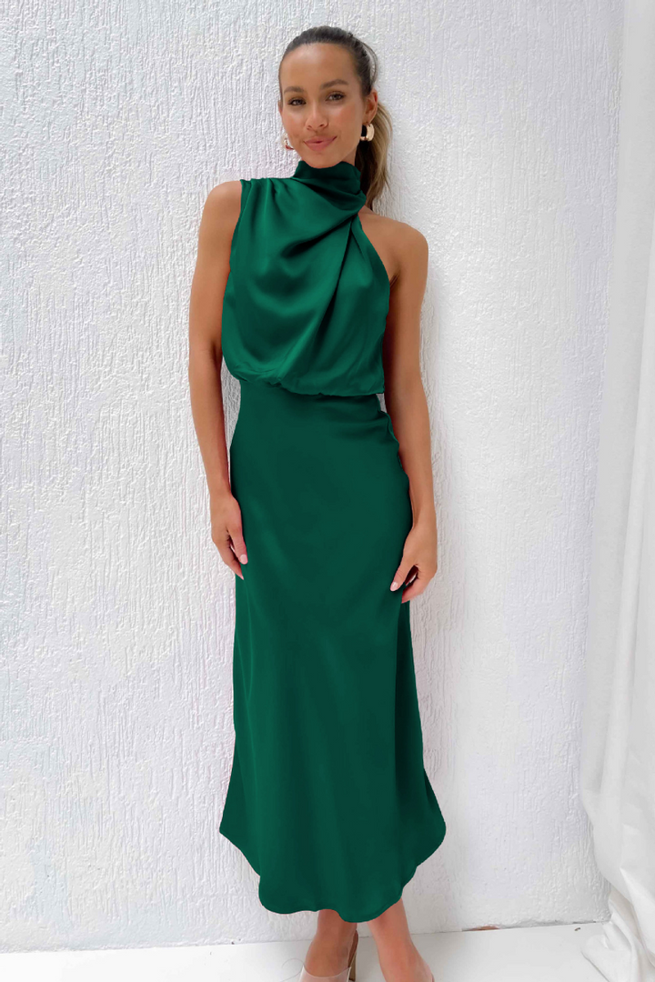 Lisa | Women Jurk met Halterhals Maxi-lengte