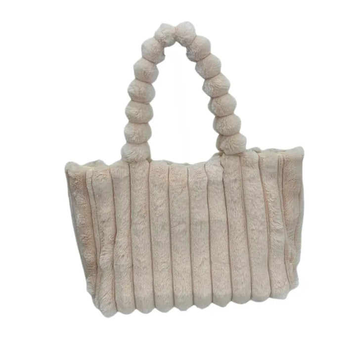 Mariana | Dameshandtas met ribstructuur en dubbele handvatten