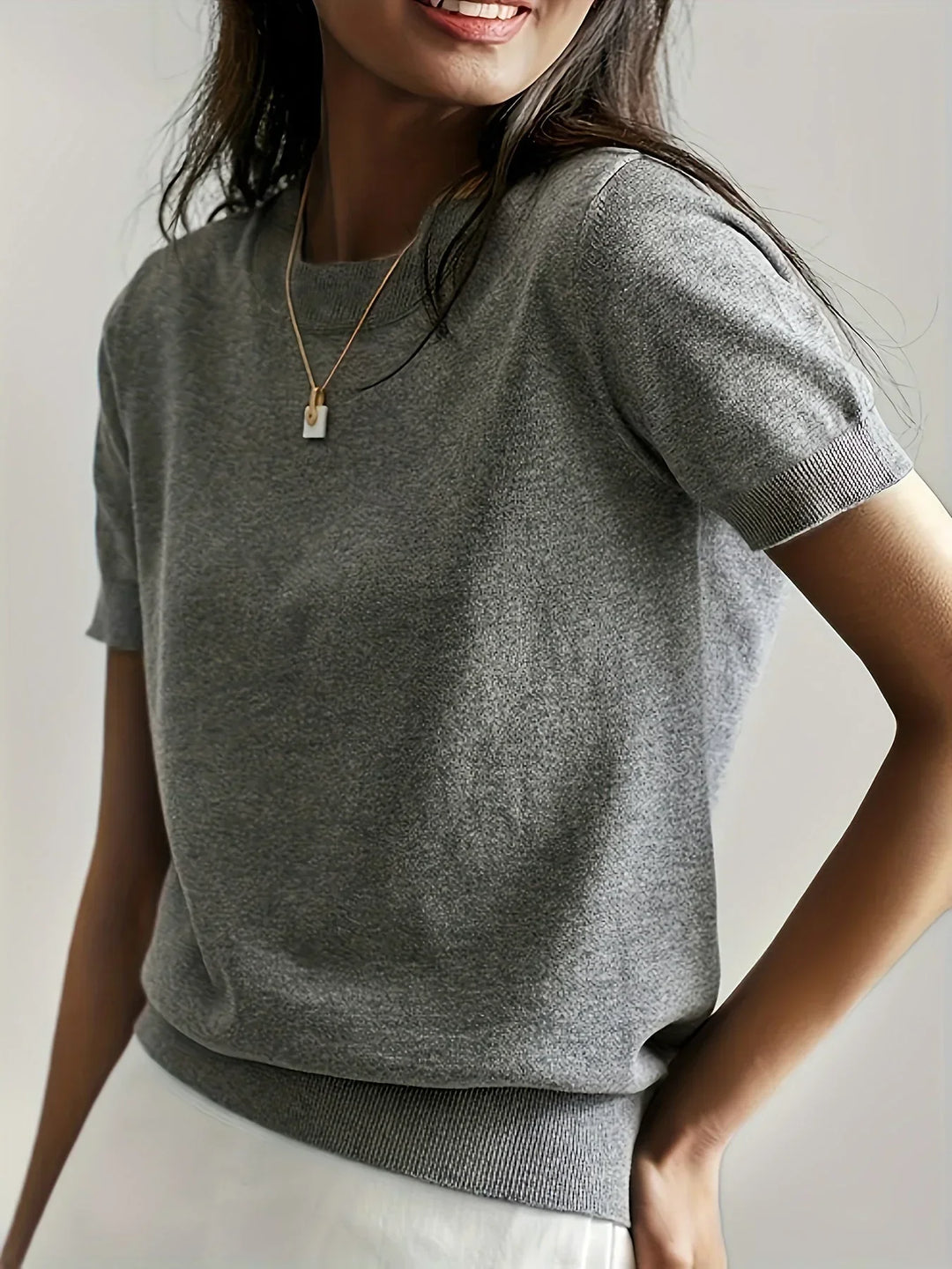 Miranda | Dames T-shirt met korte mouwen ronde hals