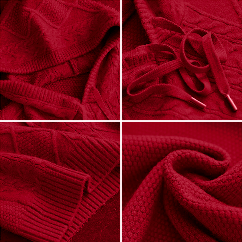 FABIOLA | JACQUARD-HOODEDPULLOVER