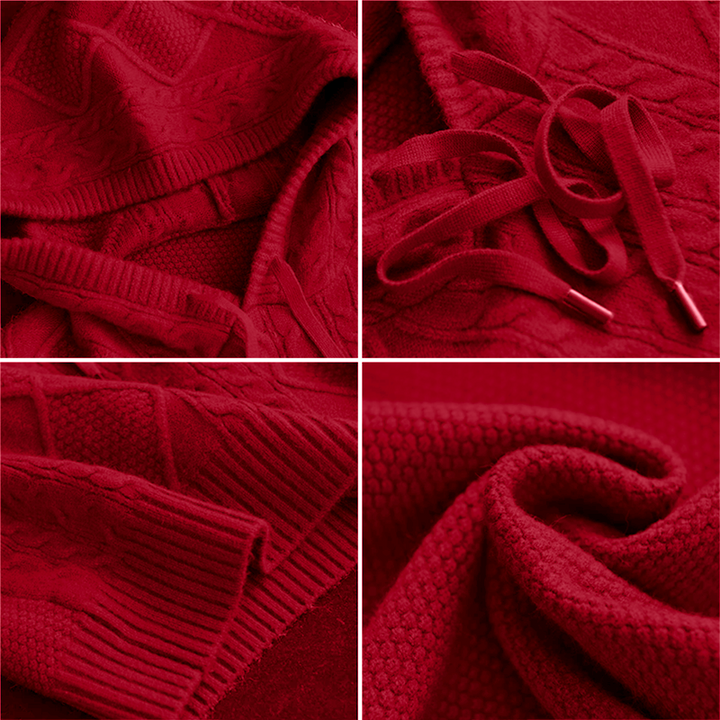 FABIOLA | JACQUARD-HOODEDPULLOVER