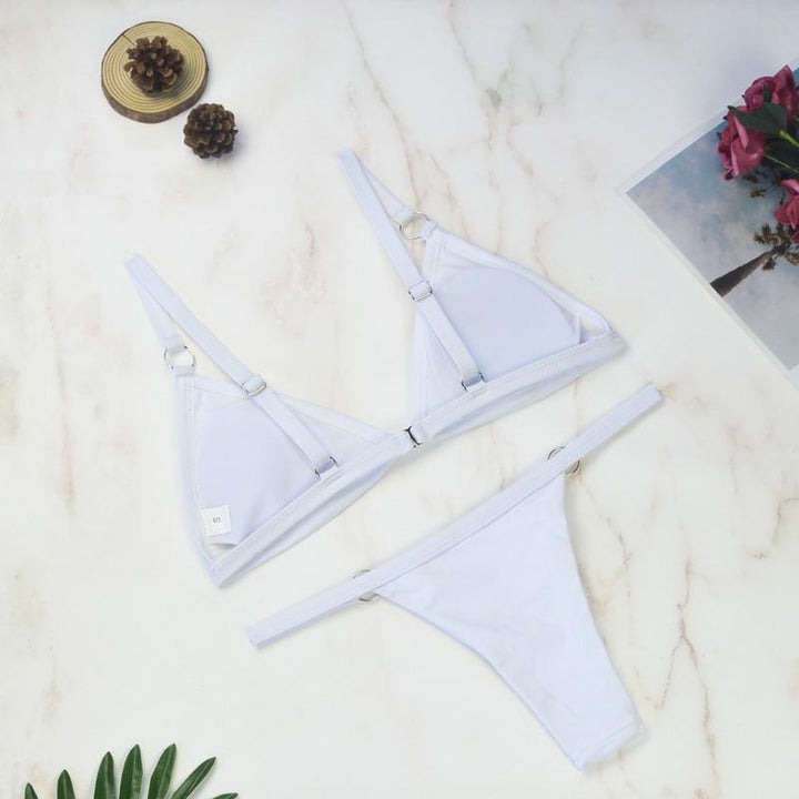 Londyn | Dames bikini met triangelcups en strikkoorden