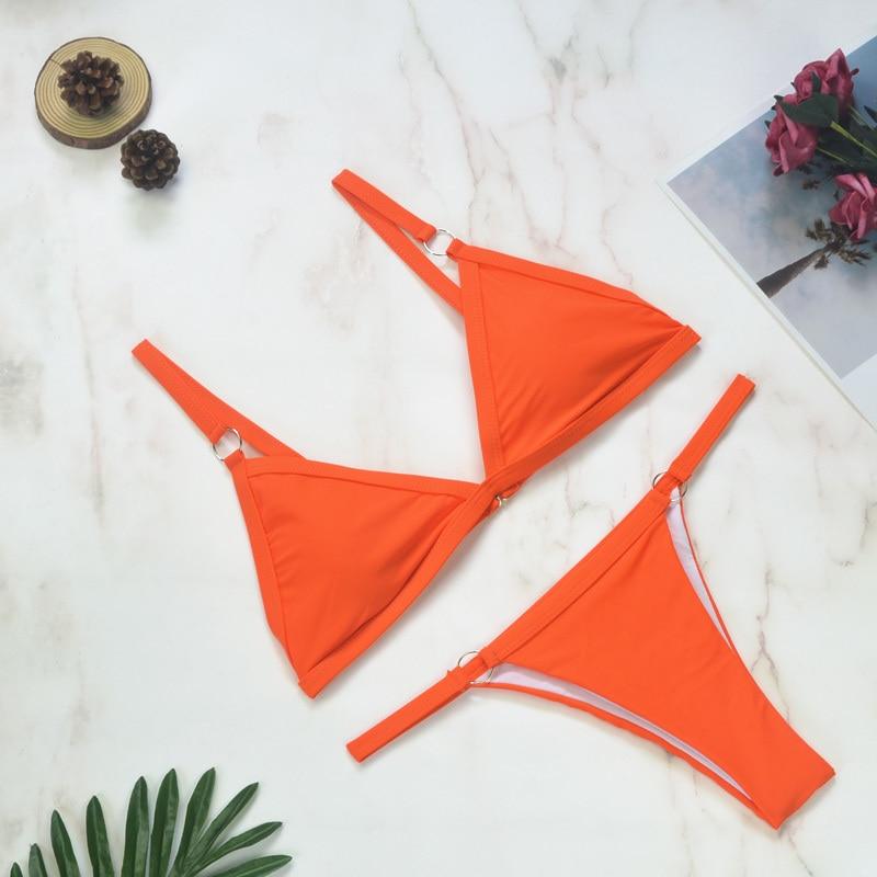 Londyn | Dames bikini met triangelcups en strikkoorden