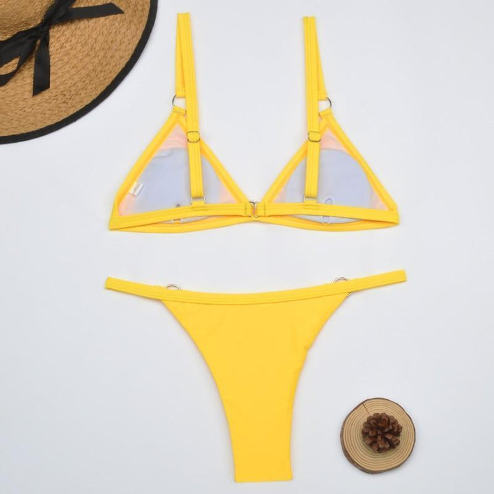 Londyn | Dames bikini met triangelcups en strikkoorden
