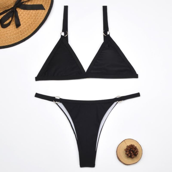 Londyn | Dames bikini met triangelcups en strikkoorden
