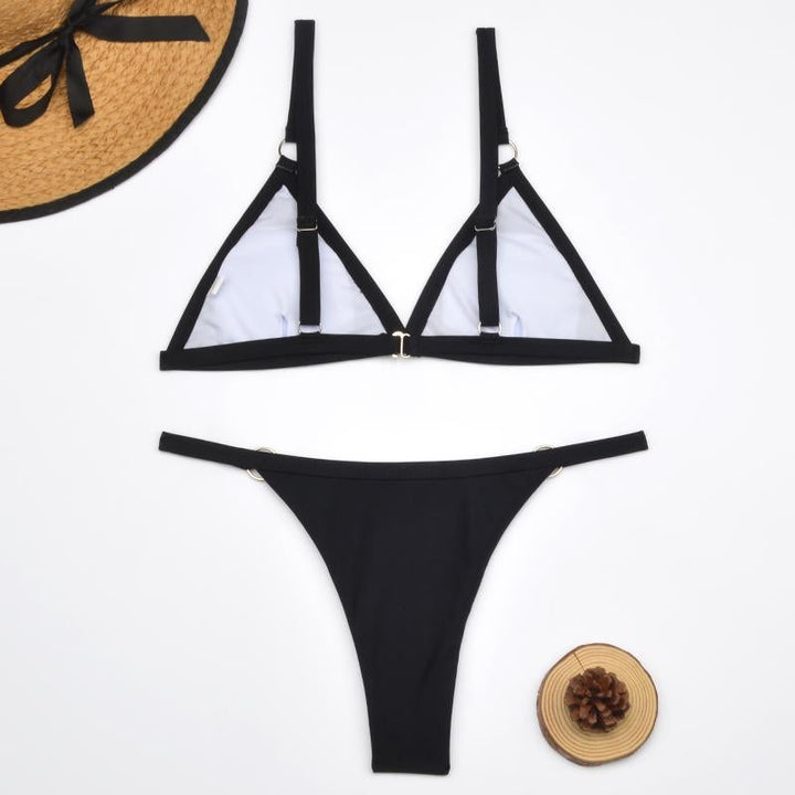 Londyn | Dames bikini met triangelcups en strikkoorden