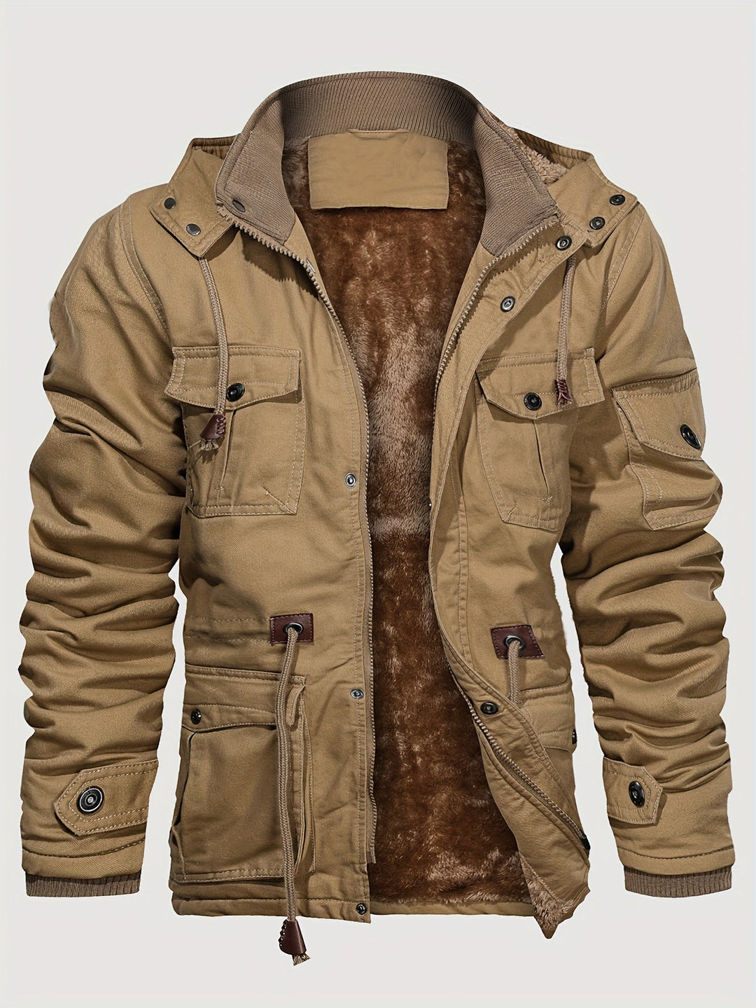 Heren Multi-Pocket Hooded Utility Jast
