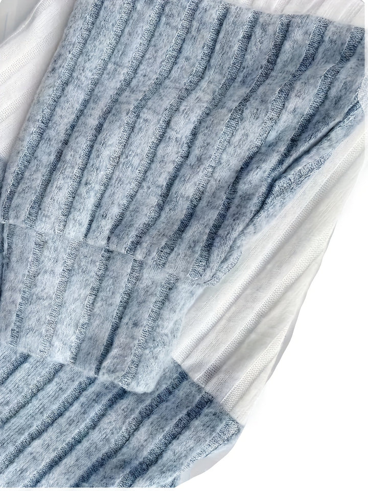 Cecilia | Getextureerde Kleurblok Hooded Jast