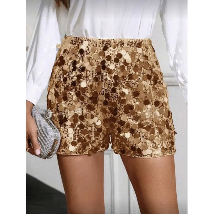 Anouk | Dames Shorts met Hoge Taille en PaillettenDames Shorts met Hoge Taille en PaillettenDames Shorts met Hoge Taille en PaillettenDames Shorts met Hoge Taille en PaillettenDames Shorts met Hoge Taille en Pailletten
