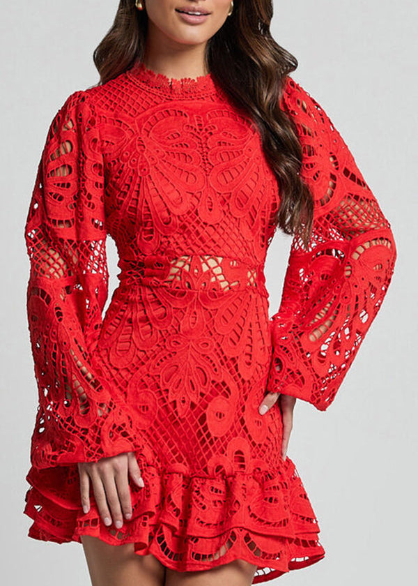 Midi-Jurk met Pofmouwen voor Dames - Elegant & Modieus