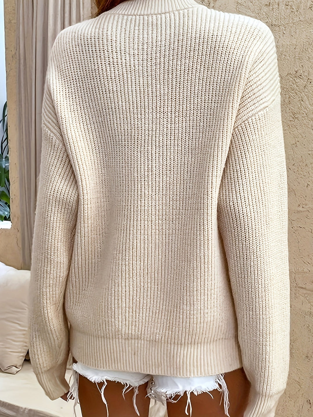 Cecilia | Geribbelde Henley Trui