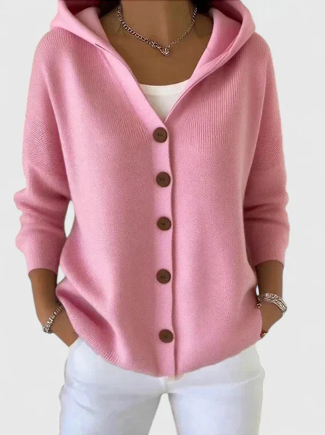 Emanuela | Ontspannen Hoodie Knopen Cardigan