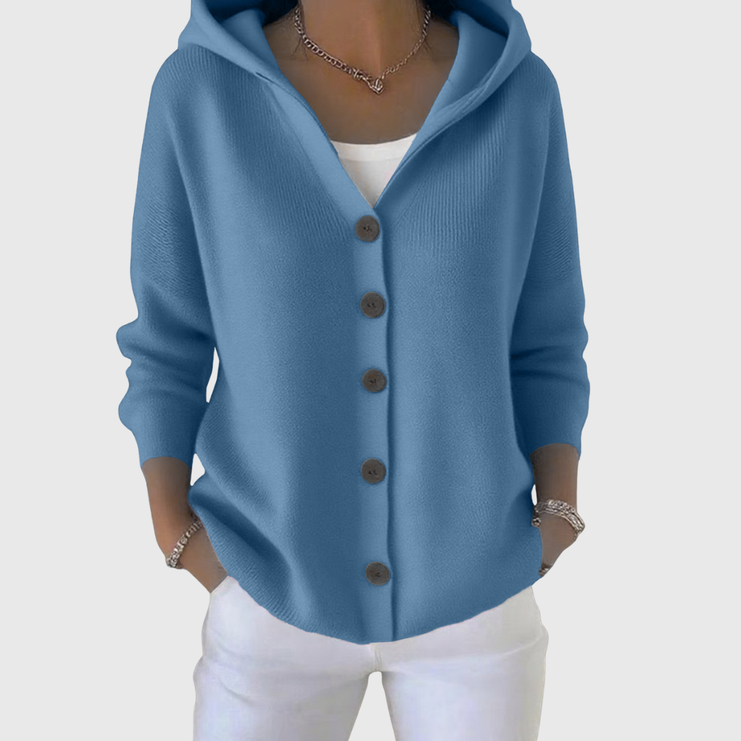 Emanuela | Ontspannen Hoodie Knopen Cardigan