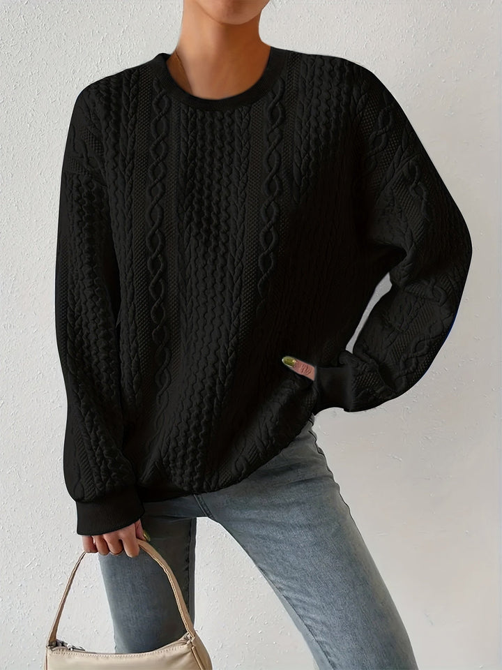 Joyce | Getextureerde Kabelgebreide Sweatshirt