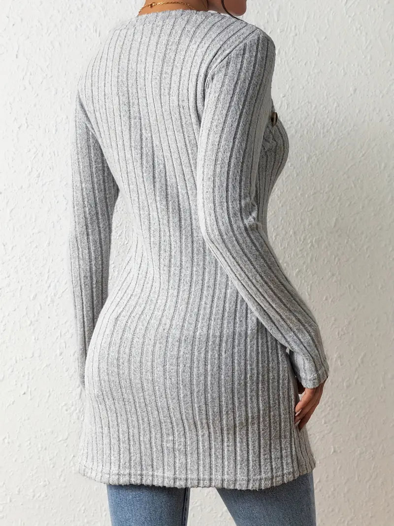 KATHERINE – MODERNE GERIBBELDE LANGE TRUI