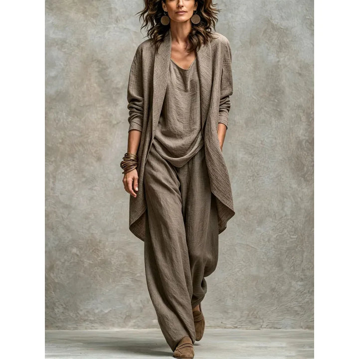 Julia | Dames Driedelige Set met Top en Broek