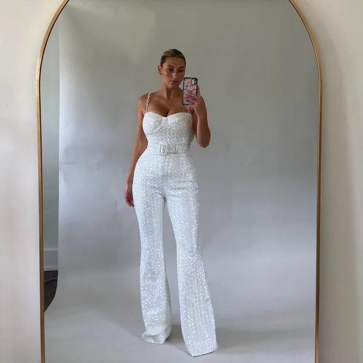 Trinity | Dames Jumpsuit met Spaghettibandjes en Wijde Pijpen