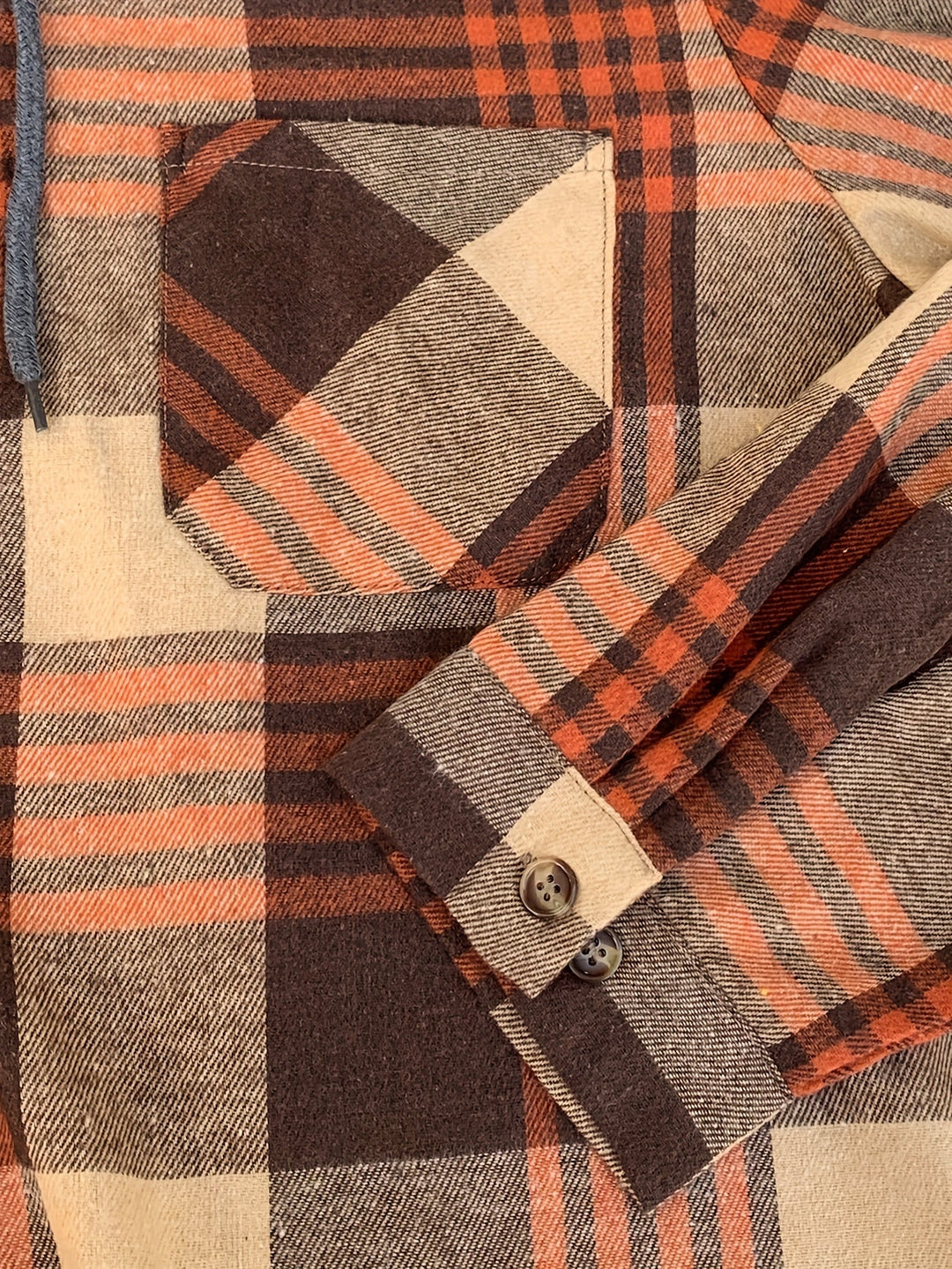 Braxton | Geruit Hooded Shirt