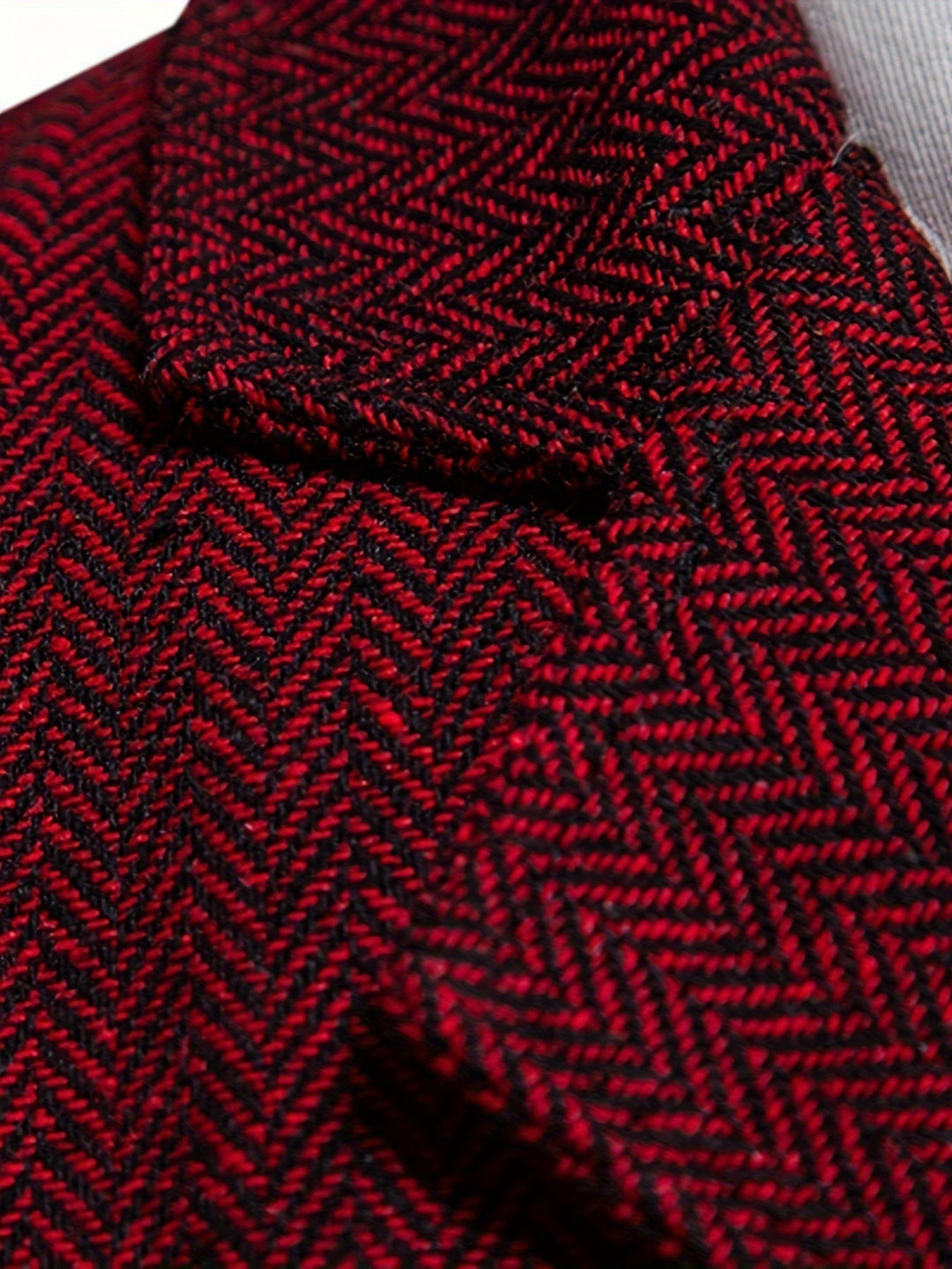 Edmund | Haringbone Effen Vest