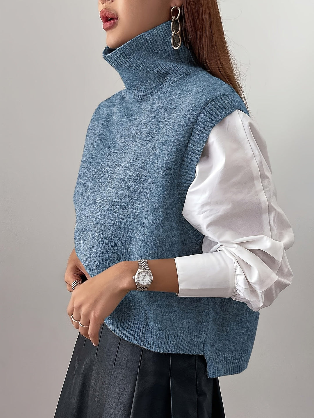 Farrah | Hoge Hals Trui Vest